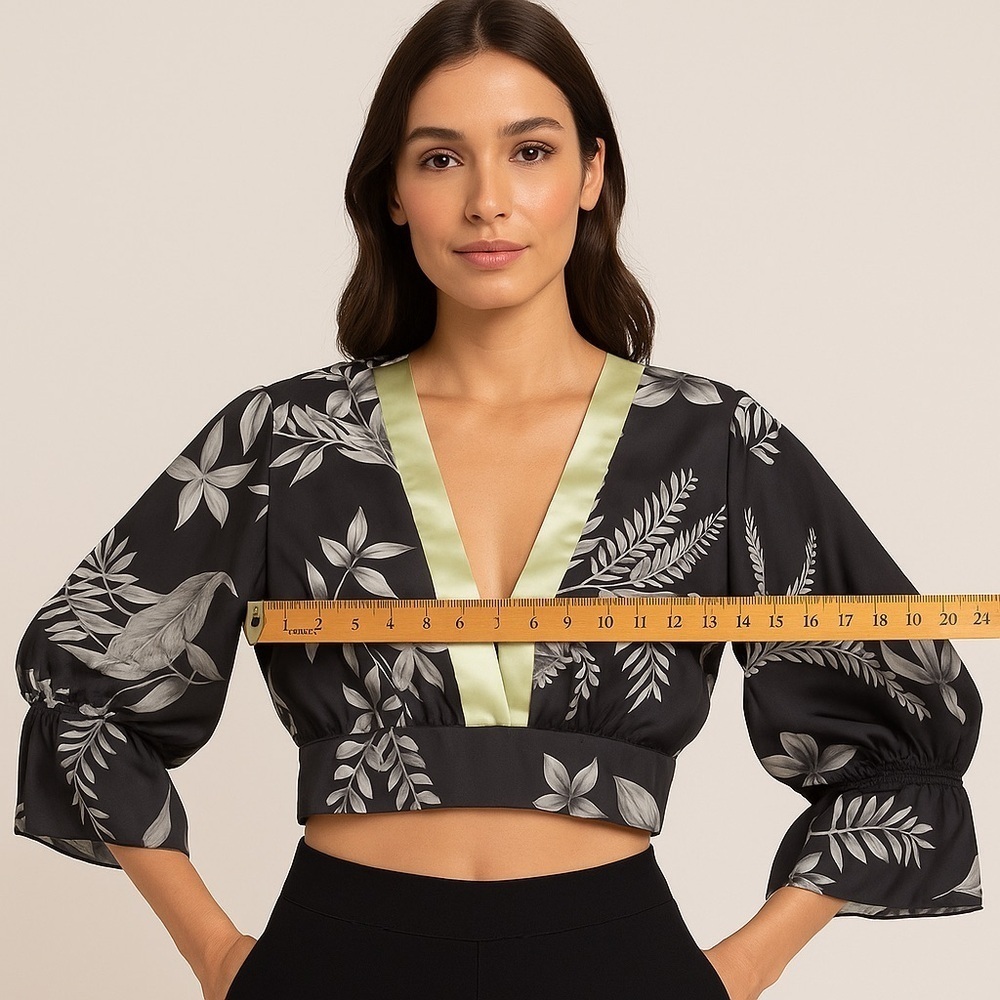EUC Women's Acostamento Floral Polyester Blouse (E3)